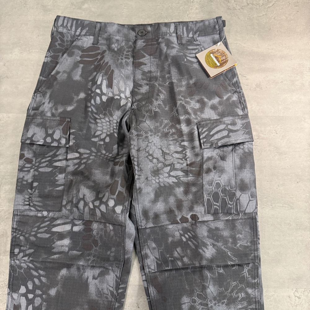 Backbone Cargo Pants M 34x33 Grey Black Kryptek Camo Tactical Ripstop Utility